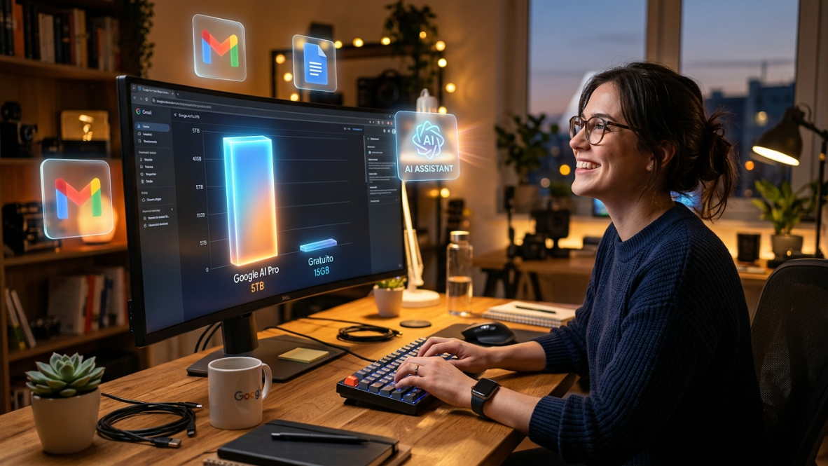 Google AI Pro 5TB Hero Illustration